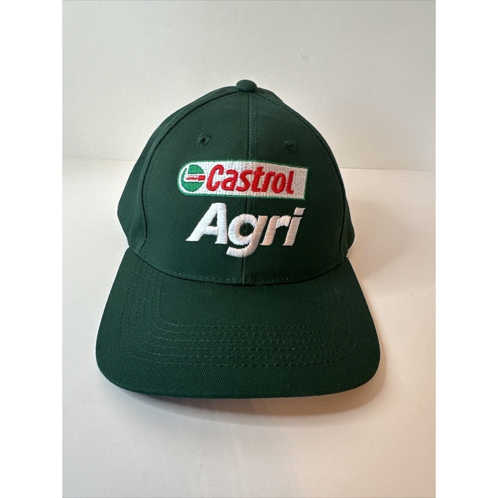 Vintage Castrol Motor Oil Trucker Hat Cap Mesh Snapback USA Made Patch Old MINT